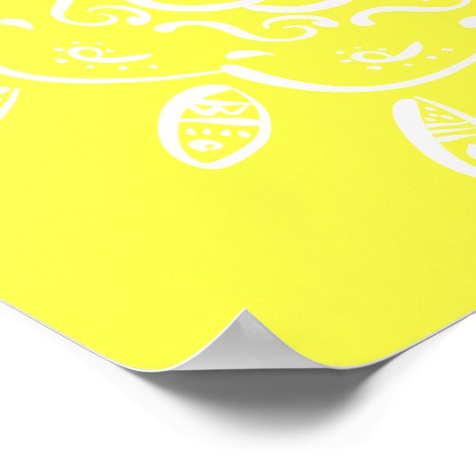 Lemon Mandala Poster (Ecke)
