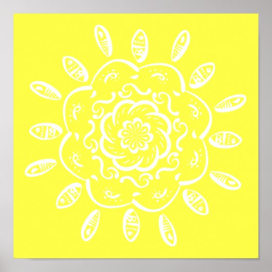 Lemon Mandala Poster (Vorne)