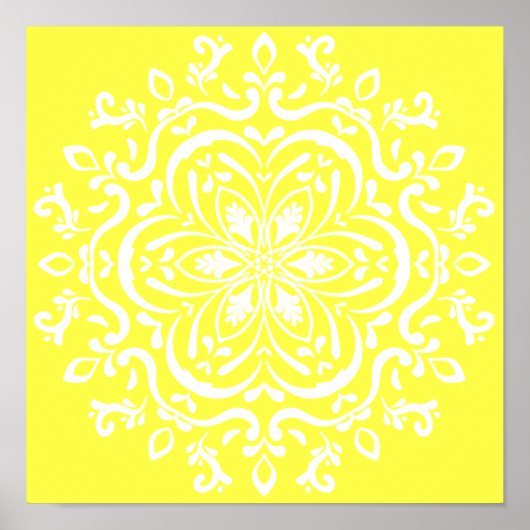 Lemon Mandala Poster (Vorne)
