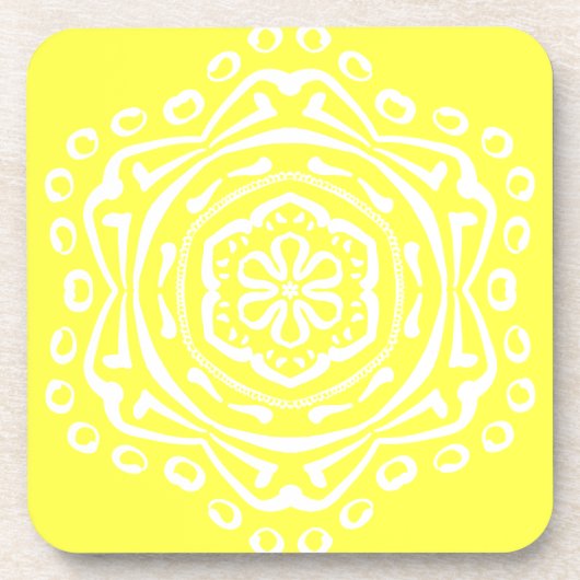 Lemon Mandala Untersetzer (Vorderseite)