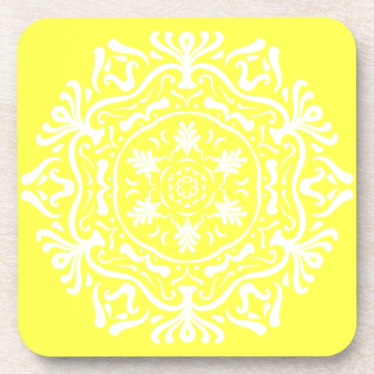 Lemon Mandala Untersetzer (Vorderseite)