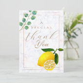 Lemon Marble Vielen Dank Dankeskarte (Stehend Vorderseite)