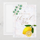 Lemon Marble Vielen Dank Dankeskarte (Vorne/Hinten)