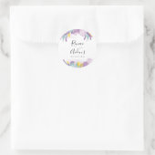 Lemon, Mauve und Lavendelsticker, Rundsticker Runder Aufkleber (Tasche)