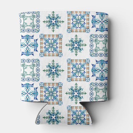 Lemon Mediterra Muster Custom Wedding Can Coolers Dosenkühler (Rückseite)