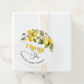 Lemon Mediterrane Babydusche Vielen Dank Geschenkanhänger (Beispiel)