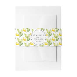 Lemon Mediterrane Botanische Hochzeit Einladungsbanderole