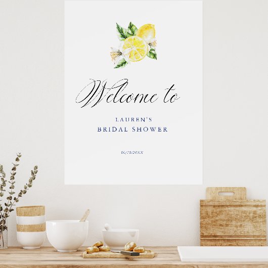 Lemon Mediterrane Dusche Empfang Poster (Küche)