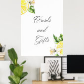 Lemon Mediterrane Duschkarten und Geschenke Poster (Heimbüro)