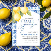 Lemon Mediterrane Hauptpresse Brautparty Einladung