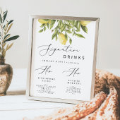 Lemon Mediterrane Hochzeitssignaturgetränke Poster