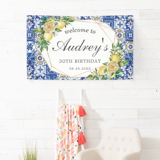 Lemon Mediterrane Mosaikfliesen BegrüßungsHintergr Banner (Insitu)