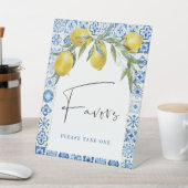 Lemon Mediterranean Blue Tile Favorit Sign Sockelschild (In SItu)