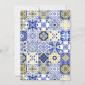 Lemon Mediterranean Blue Tiles Main Squeeze Einladung (Rückseite)