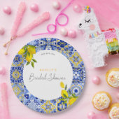 Lemon Mediterranean Boho Arch Brautparty Pappteller (Party)