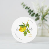 Lemon Mediterranean Boho Save the Date Card (Stehend Vorderseite)