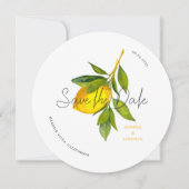 Lemon Mediterranean Boho Save the Date Card (Vorderseite)