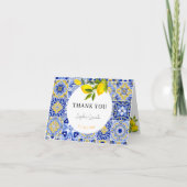 Lemon Mediterranean Boho Wedding Dankeschön Card Dankeskarte (Vorderseite)
