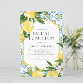 Lemon Mediterranean Bridal Luncheon Einladung