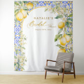 Lemon Mediterranean Bridal Shower Backdrop Photo Wandteppich (Beispiel)