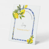 Lemon Mediterranean Bridal Shower Photo Booth Sockelschild (Vorderseite)
