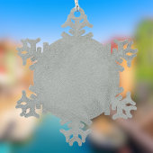 Lemon Mediterranean Buon Natale Azulejo Blue Toile Schneeflocken Zinn-Ornament