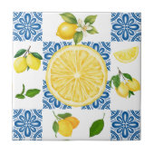 Lemon Mediterranean French Country Tile Pattern Fliese (Vorderseite)