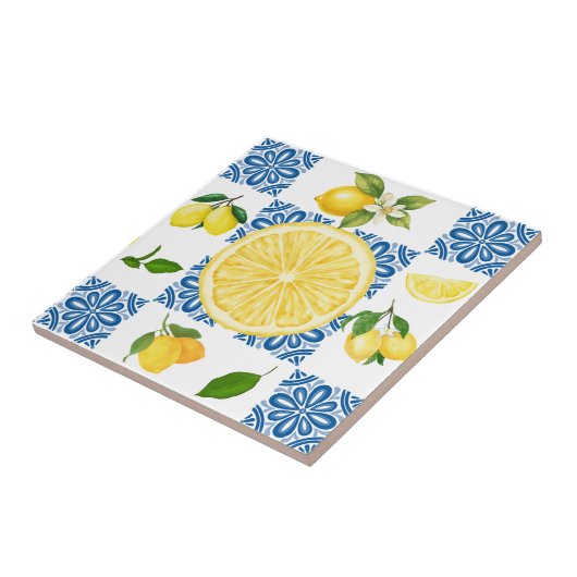 Lemon Mediterranean French Country Tile Pattern Fliese (Seite)