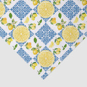 Lemon Mediterranean French Country Tile Pattern Seidenpapier (Ausschnitt)