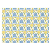 Lemon Mediterranean French Country Tile Pattern Tischdecke (Vorderseite (Horizontal))