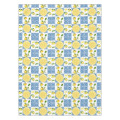 Lemon Mediterranean French Country Tile Pattern Tischdecke (Vorderseite)