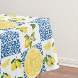 Lemon Mediterranean French Country Tile Pattern Tischdecke