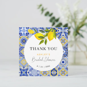 Lemon Mediterranean Hochzeitsdusche Dankeskarten Dankeskarte