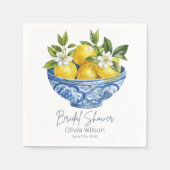 Lemon Mediterranean Summer Brautparty Serviette (Vorderseite)