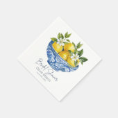 Lemon Mediterranean Summer Brautparty Serviette (Ecke)