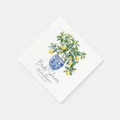 Lemon Mediterranean Summer Brautparty Serviette (Ecke)