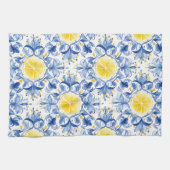 Lemon Mediterranean Tile Geschirrtuch (Horizontal)