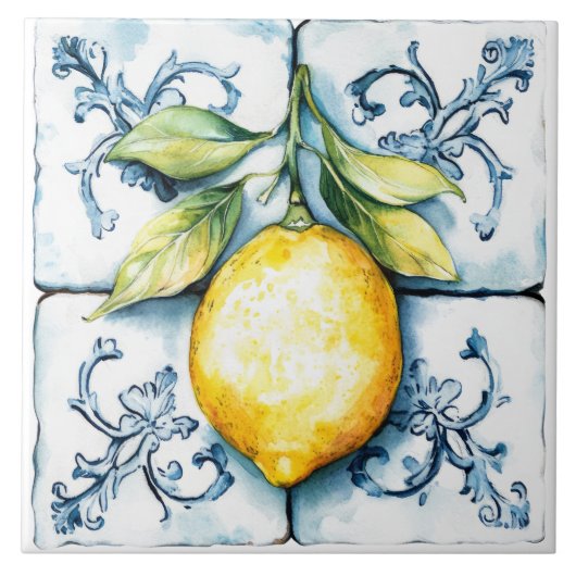 Lemon Mediterranean Tiles Fliese (Vorderseite)