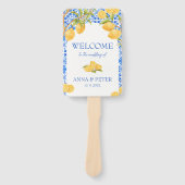 Lemon Mediterranean Tiles Italy Wedding Program Fächer (Vorderseite)