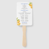 Lemon Mediterranean Tiles Italy Wedding Program Fächer (Rückseite)