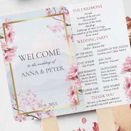Lemon Mediterranean Tiles Italy Wedding Program Fächer