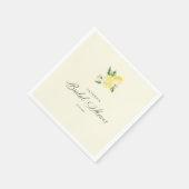 Lemon Mediterranes Brautparty Italianisch Serviette (Ecke)