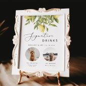 Lemon mediterranes Haustier Hochzeitssignatur Drin Poster