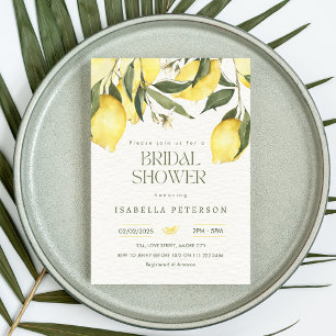 Lemon Mediterranes italienisches Brautparty Einladung