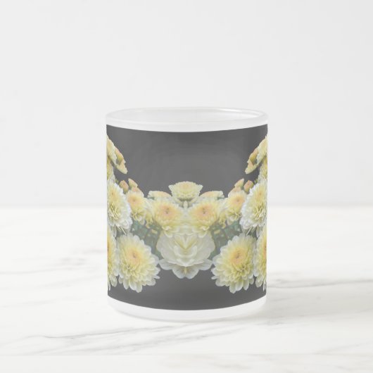 Lemon Meringue Chrysanthemums Mattglastasse (Mittel)