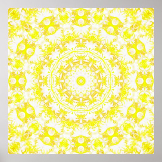 Lemon Meringue Kaleidoscope Poster (Vorne)