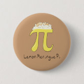 Lemon Meringue Pi Niedlich Mah Pi Day Button Butto (Vorderseite)