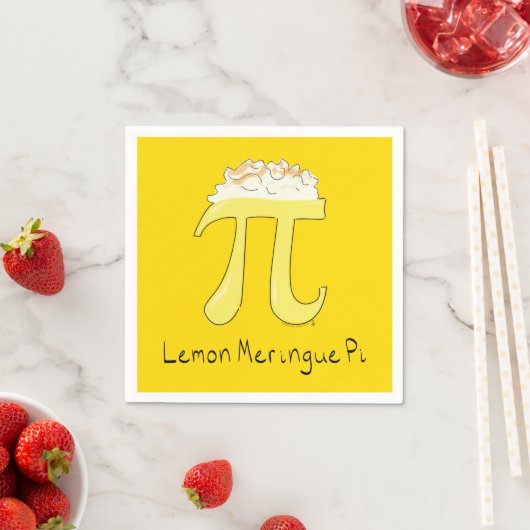 Lemon Meringue Pi Niedlich Mah Pi Day Party Napkin Serviette (Beispiel)