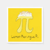 Lemon Meringue Pi Niedlich Mah Pi Day Party Napkin Serviette (Vorderseite)