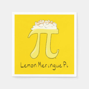 Lemon Meringue Pi Niedlich Mah Pi Day Party Napkin Serviette